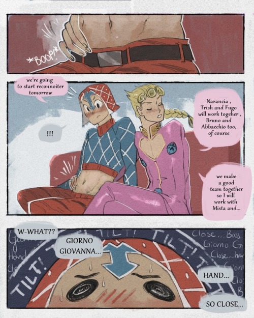 ribbonnkeyreblogs: a little comic created by one of Wolfes_cosplay ideas Giorno Giovanna, after