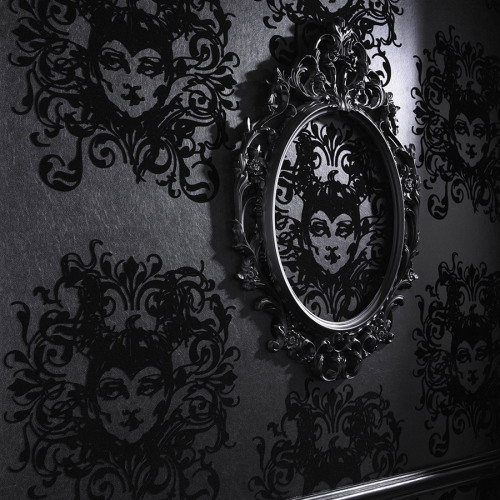 spookyloop:  gothdolly:  .•°¤*†~† goth gorgeous †~†*¤°•. Maleficent Wallpaper  Diablo, £60 per rollMaleficent, £75 per roll