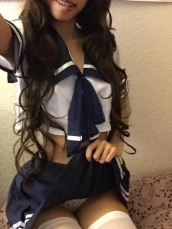 escafrisky: as requested, school girl outfit