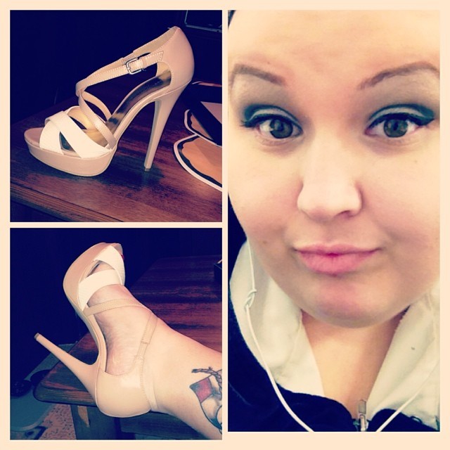 mindimisfit:  My new #shows from #justfab #stilettos #tattoo #makeup #heels #sandals