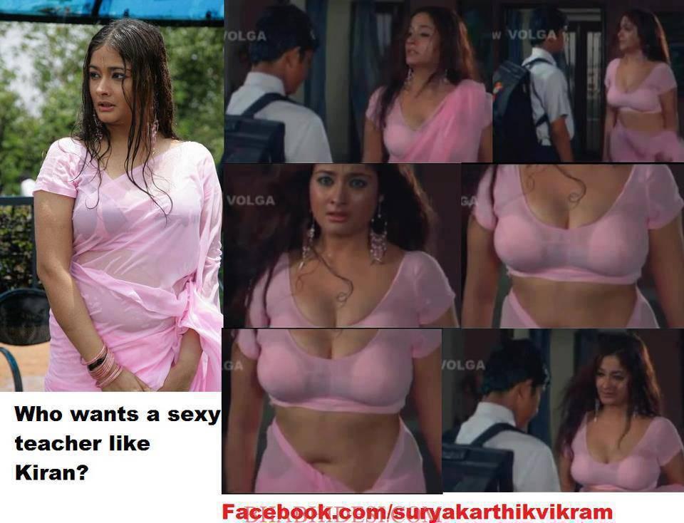 South Indian Movie Sexy teacher photo with pink pussy in pink sareeTeacher having