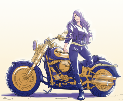 romans-art:  Camilla in my Rival Biker Gangs AU 