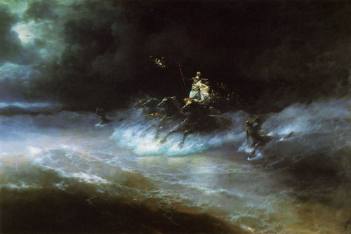 fablesandgables: Poseidon - Ivan Aivazovsky, 1894 Oil on canvas. 212.5 x 318