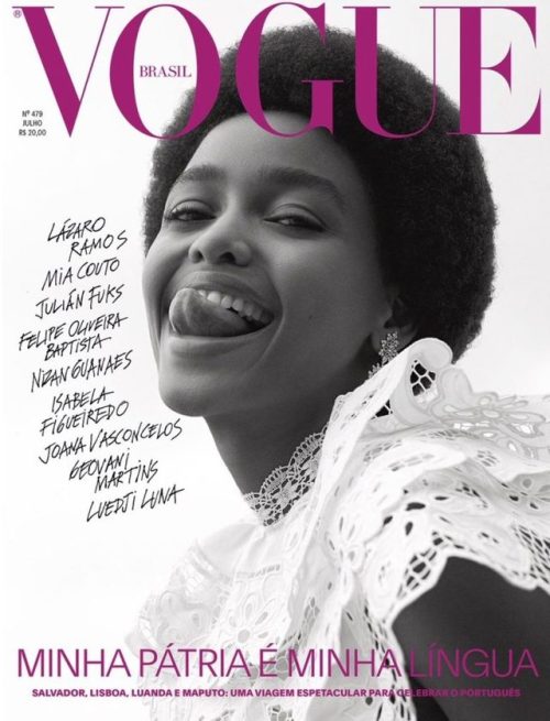 Publication: Vogue Brasil Model: Blésnya Minher I love the spirit of this cover! 