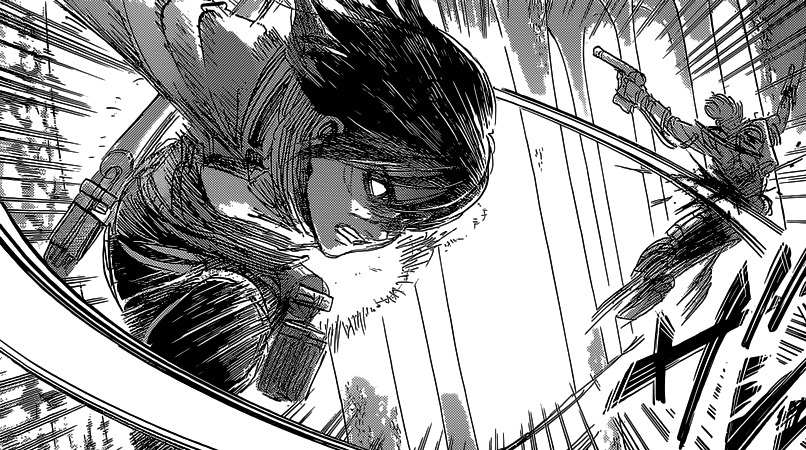 fuku-shuu:   Levi &amp; Mikasa kicking ass in SnK Chapter 64 (Source)  GO ACKERMANS