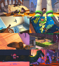 theyslayedthedragon:  Favourite Films [1/?]- Toy Story [1995]  [the rocket Woody and Buzz are strapped to launches into the air, taking the two into the sky]Woody: [screams] This is the part where we blow up! Buzz: Not today! [Buzz activates his wings,