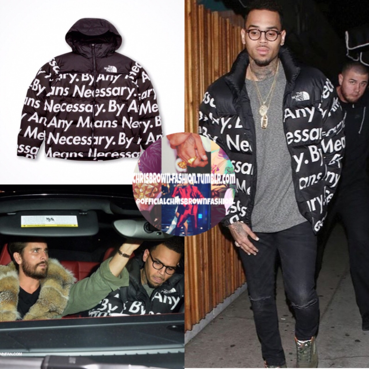 chris brown north face