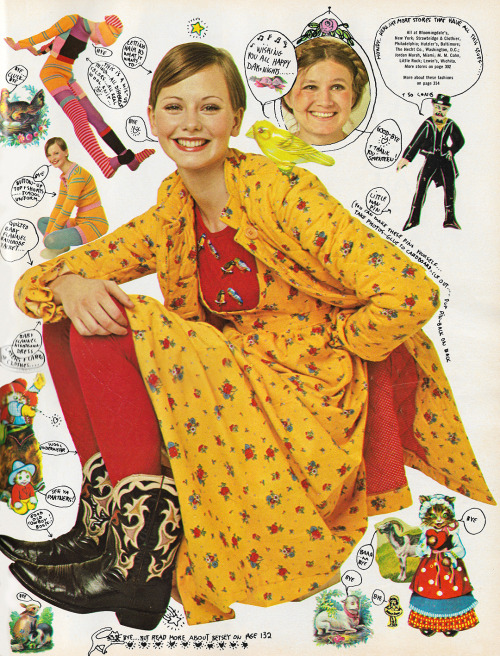 justseventeen: August 1971. ‘Quilted baby flannel bathrobe jacket… baby flannel nightgo