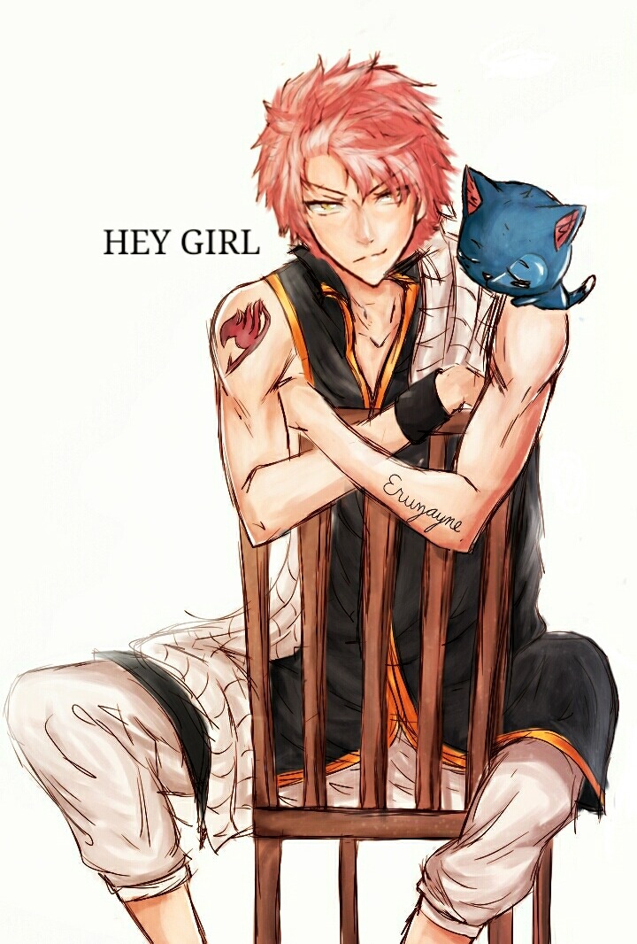 eruzayne:  Natsu Dragneel and his best friend Happy as requested by wendyhamlet and