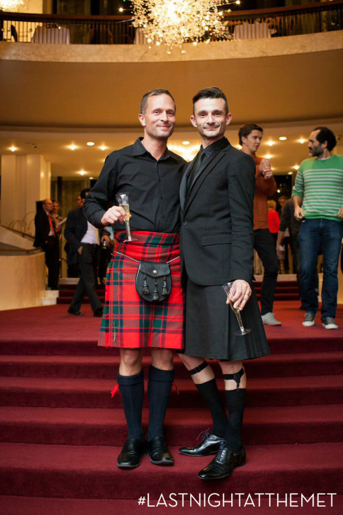 Kilts: always appropriate for opera-going or Mass-going!