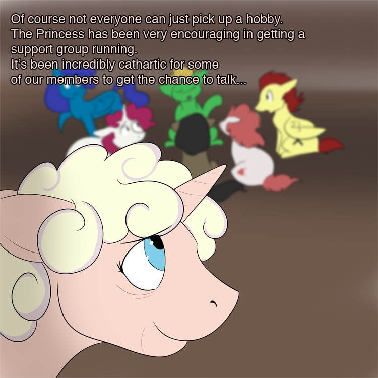 ask-king-sombra:  Meanwhile, at the Canterlot Rehabilitation Center with Achy Breaky