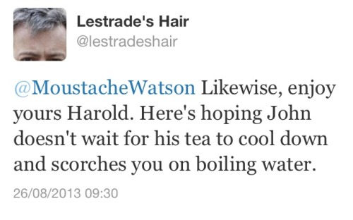 tardis-to-terabithia:reichenstache:This is the most British argument I’ve ever seenHair. It&rs