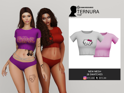 beto-ae0: Ternura (Top)- 28 colors- New Mesh- All LodsDOWNLOAD IN TSR Ternura (Underwear V1)- 14