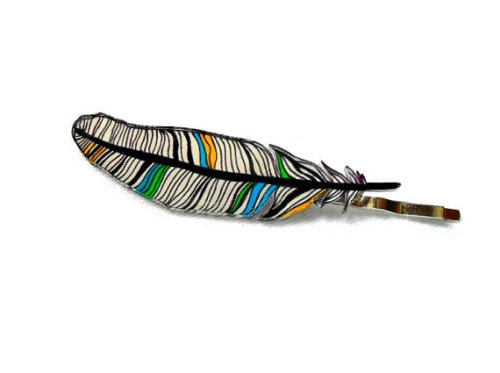 Lil’ Feather Hair Pin, $12.00