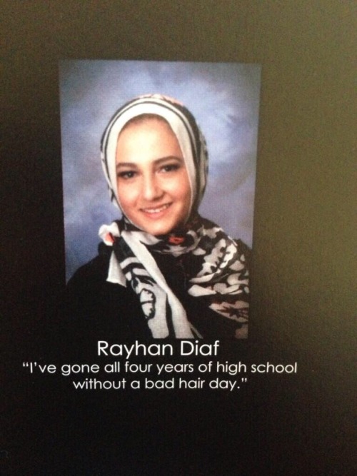 popculturesavvyangel:warriorchicken:hijabiswag:hijabis be likeYeah but in my high school, pretty muc