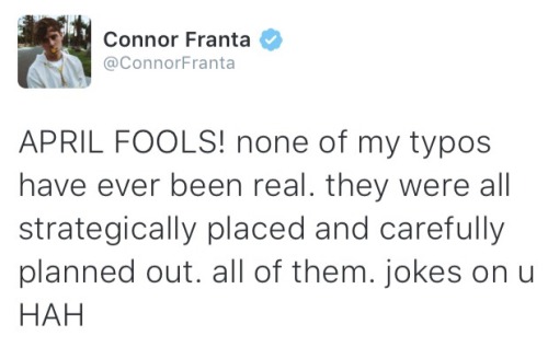 thxsetwxkids:  via Connor’s Twitter 4/1/16