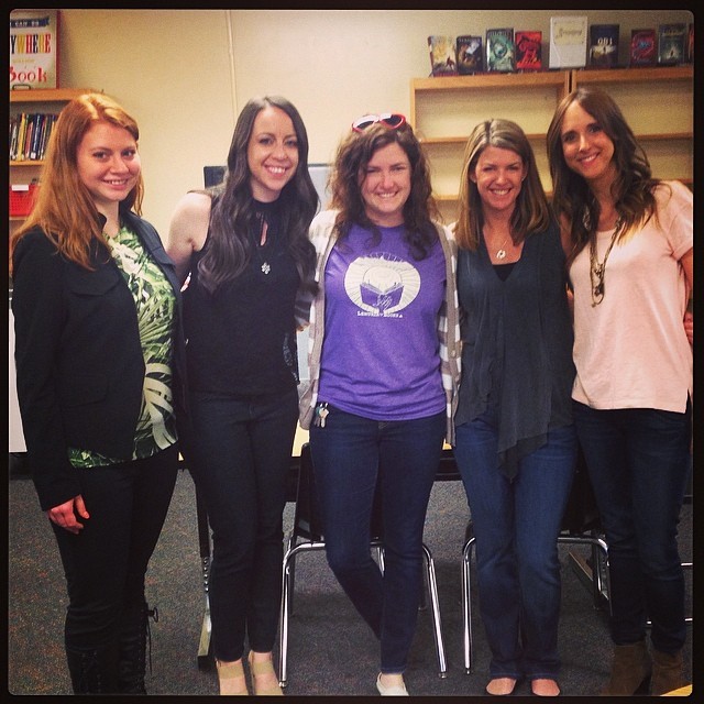 The #girlsgonescifi crew with Emily from @lemuriabooks! (at Brandon Middle School)