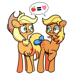 ponidoodles:  their love for apples never