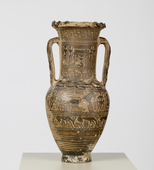 didoofcarthage:Amphora with funerary scenesAthens, Greece, 720-710 BC (Geometric Period)terracottaWa