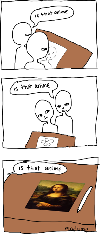 bird-crossing:  pixelame:  i know there are comics similar to this but i had to make it because its my life rn   is that anime 