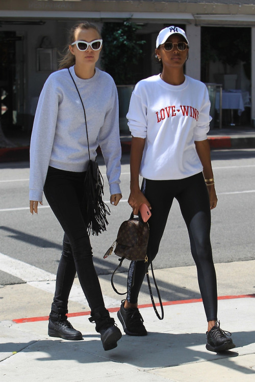 Josephine & Jasmine spotted out for lunch at Villa Blanca in Beverly Hills - April 24th, 2018.