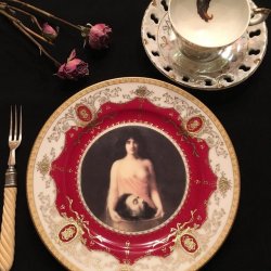 thisobscuredesireforbeauty: Salome Dessert Plate. Source: Miss Havisham’s Curio  