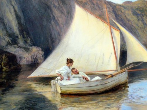 La petite barque. 1895. Emile Friant