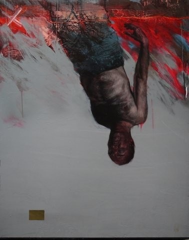 Robert Sample. Do You Wake Before You Hit The Ground? Oil on board - Website