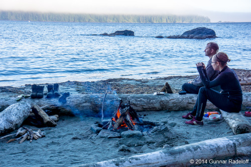 7.7.2014 - day 5 on the West Coast Trail - the last night and campfire on the trail..#BC #Canada #Va