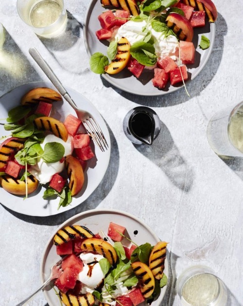 pinterestfoodie1992 - GRILLED PEACH AND WATERMELON BURRATA SALAD 