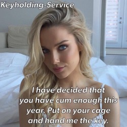 keyholding-service:  HOLIDAY SEASON SPECIAL : For information regarding our 2 for 1 Holiday Season Special offer, and all of our male chastity key holding services, feel free to send us a Tumblr message, or send us a KIK message (Key.Holder).