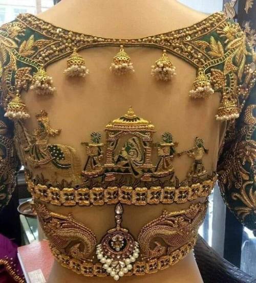 Legendary-Scholar:  Traditional Scene On The Back Of A Wedding Dress - India, The