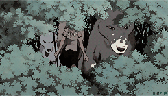 Mononoke Hime + wolves