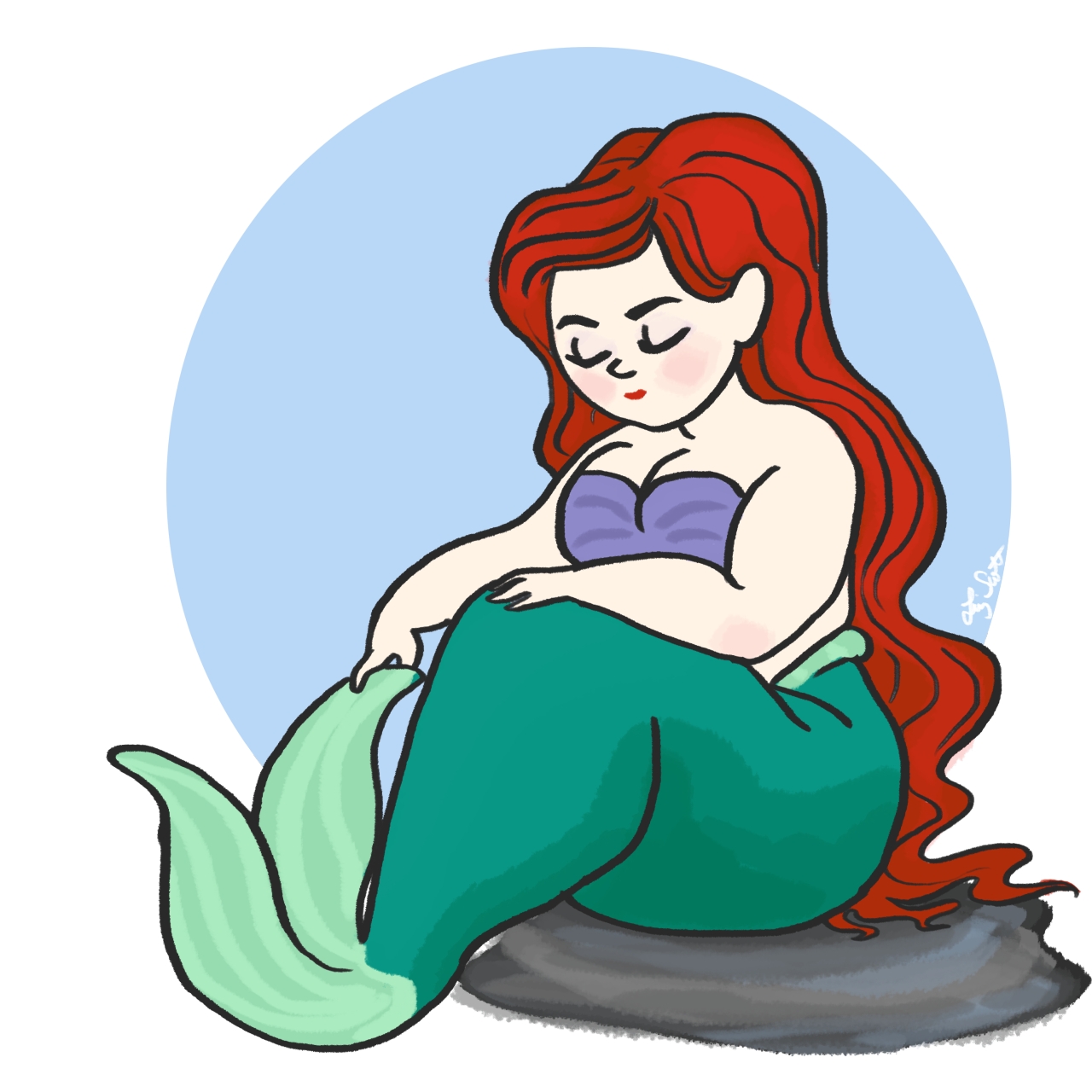 mrrobotico:  lizzywhimsy:   I was in a mermaid mood tonight   Love