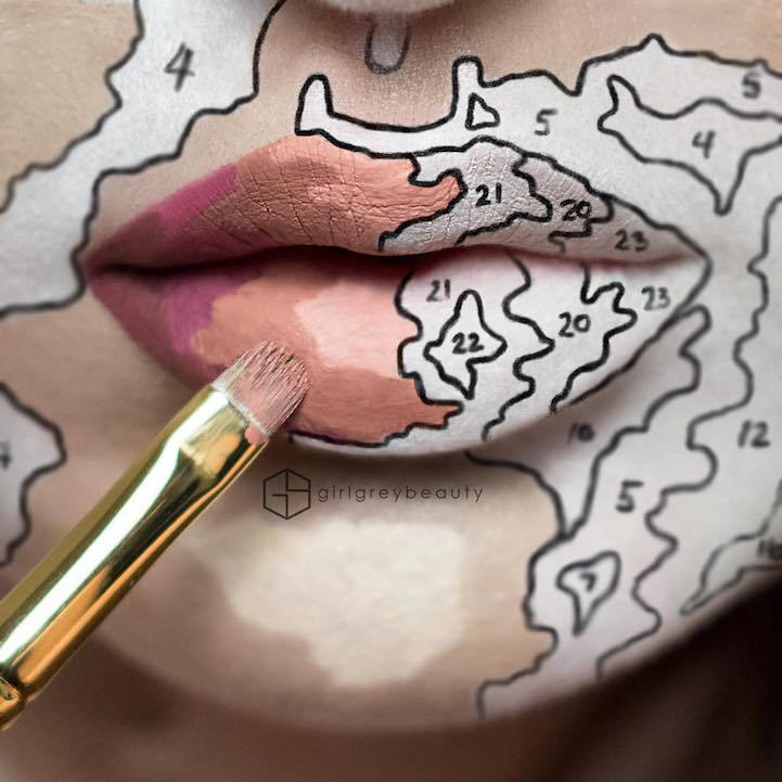 mymodernmet:  Makeup Artist Uses Her Lips as a Canvas for Elaborate Works of Art