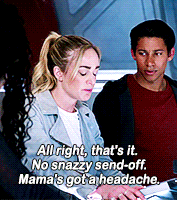 sh00t:Sara Lance + Captain Time Mom Martin’s right. With Rip gone, we could use some adult supervisi