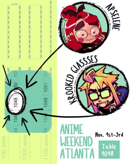 Will be sharing a table at Anime Weekend Atlanta on November 1st-3rd with the lovely @krooked.glasse