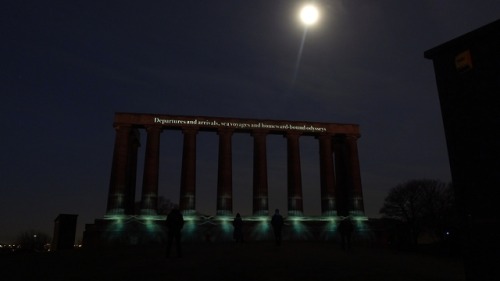 The National Monument on Calton Hill, Edinburgh. Originally intended to be a replica of the Partheno