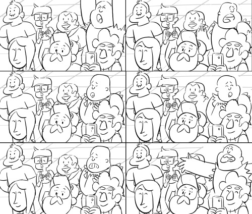 ben-levin:  Here are some boards I did from the Steven Universe episode “Last One Out of Beach City”!I love going to shows, but maybe even more than that, I love making things about going to shows.  Cars, convenience stores, awkward social interactions