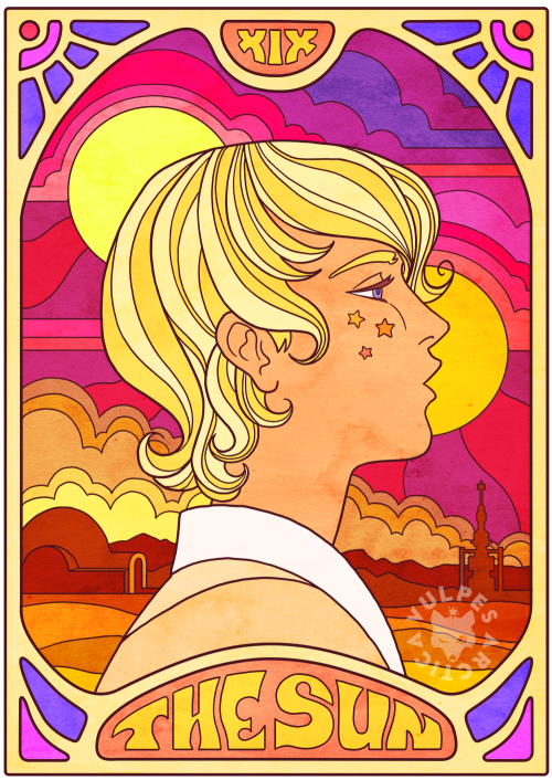 vulpesarctica: Luke and Leia, inspired by 60s/70s psychedelic art and tarot cards.Buy prints here! S