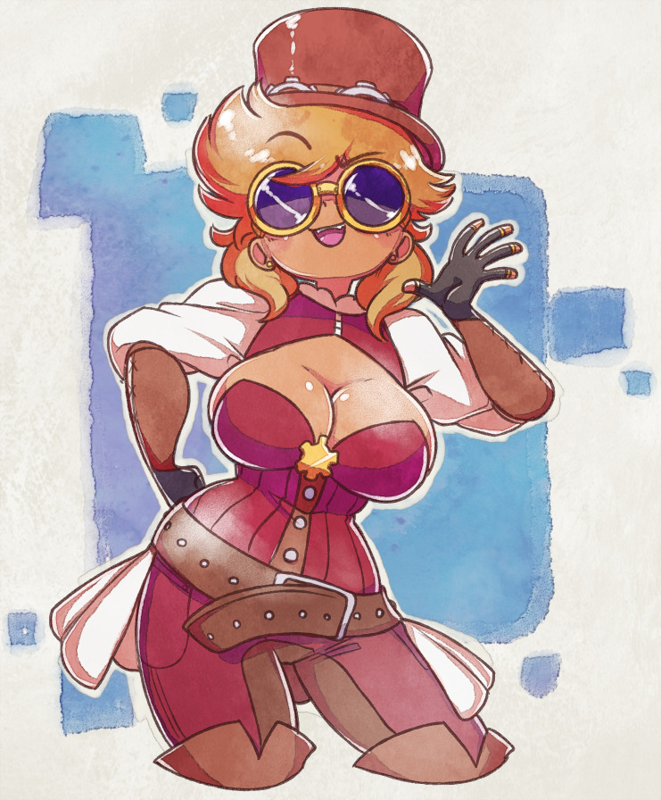 doshmobile:  experimenting techniques with a good oc @deddorain @sprtoons twitter