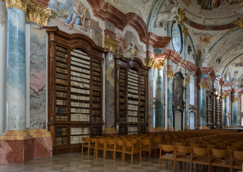 Altenburg Abbey (est. 1144): the library.