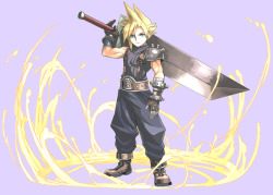 Neku-Sakuraba: Cloud Strife | Puzzle And Dragons Art Work 