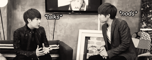 btds:   sunggyu listening attentively as sunggyu talks about sunggyu’s solo album.