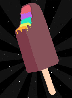 popsicle-illusion:  Rainbow in the Dark Fudge