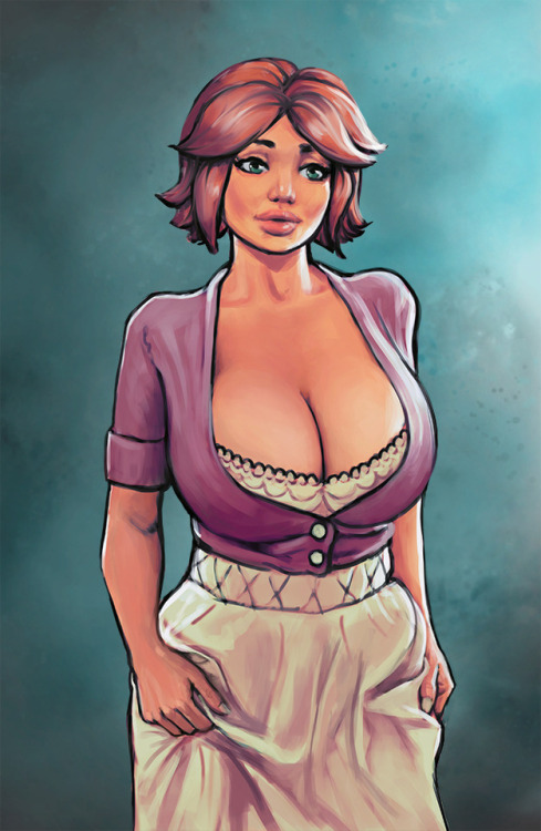 New version of Jenna, mother of protagonist’s friend from my game. She provides some daily wor