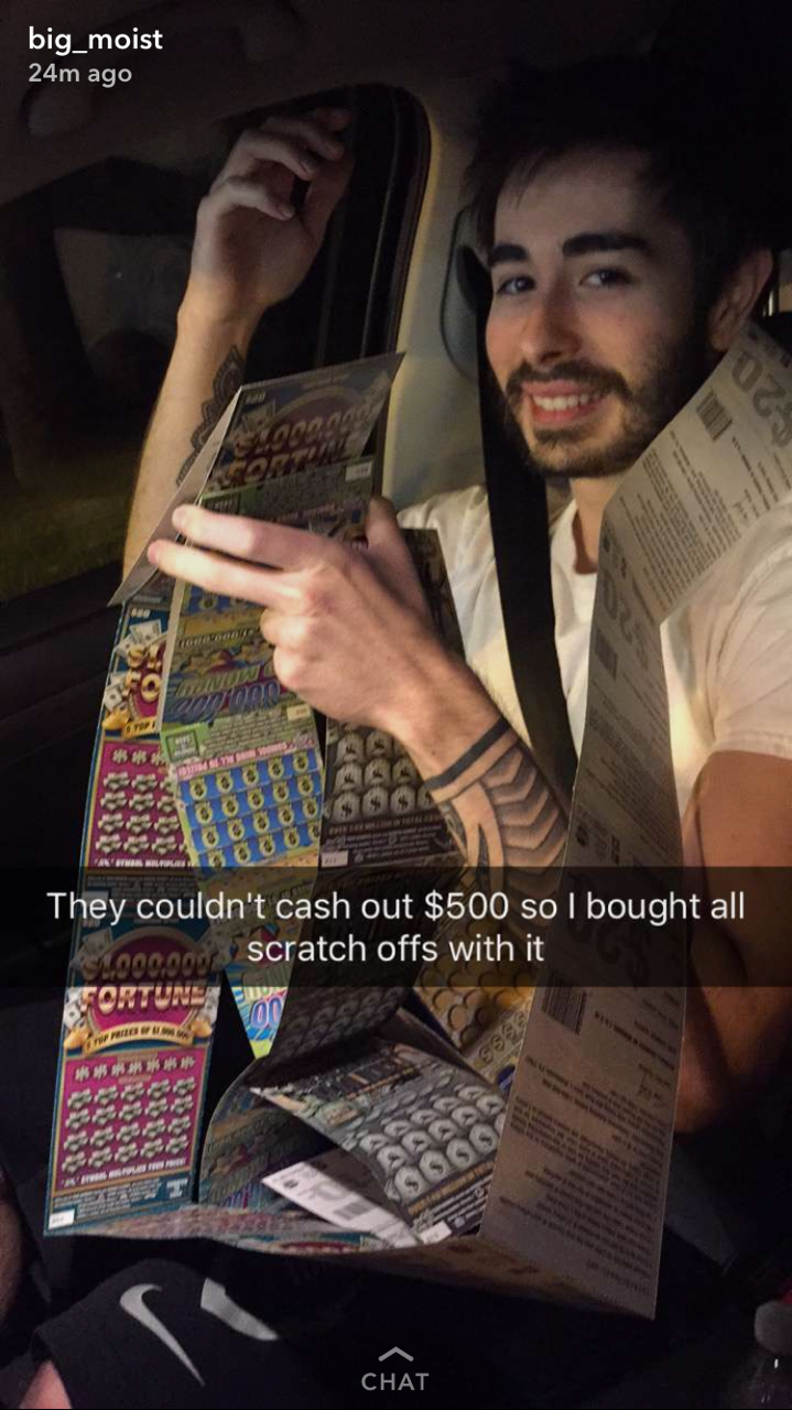 lostdiamonds: the-coffin-princess: cr1tikal won $500 on a scratch off lottery ticket