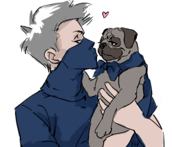 pixelsandpaint:kakashi and his son, pakkun