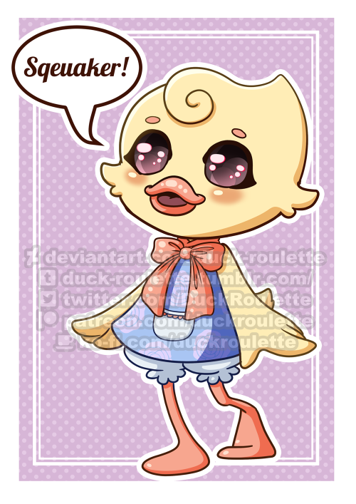 A Custom Animal Crossing Adopt Commission For @miss-mossball - She Wanted A Rubber Duck Based Villager.