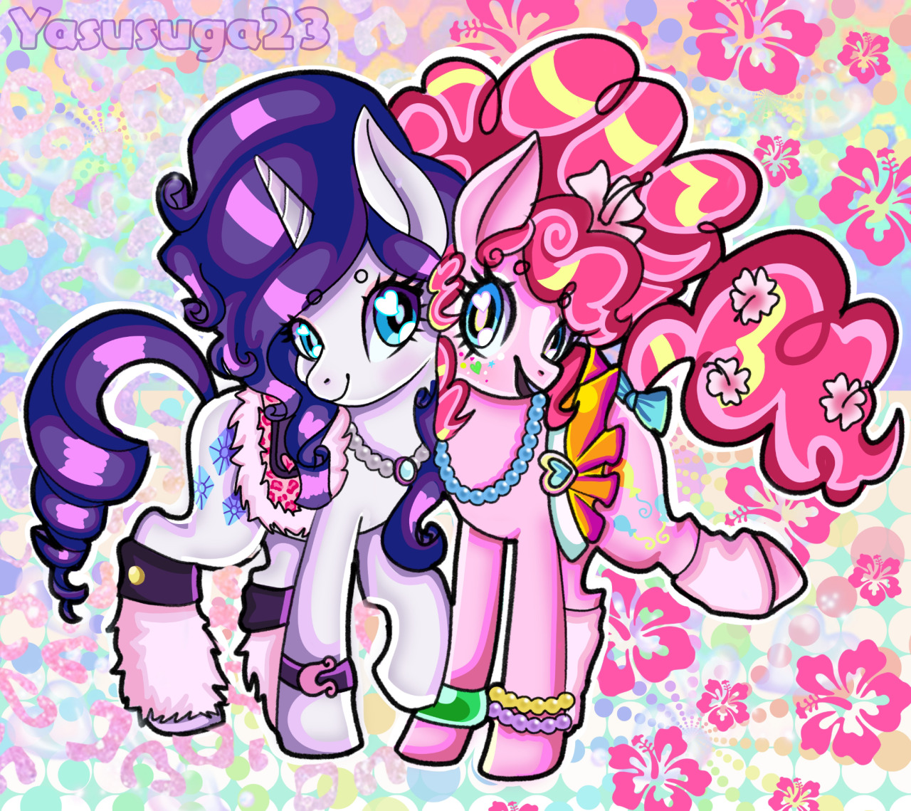 Porn Pics cd-romant1c:rarity and pinkie gyaru inspired!!!